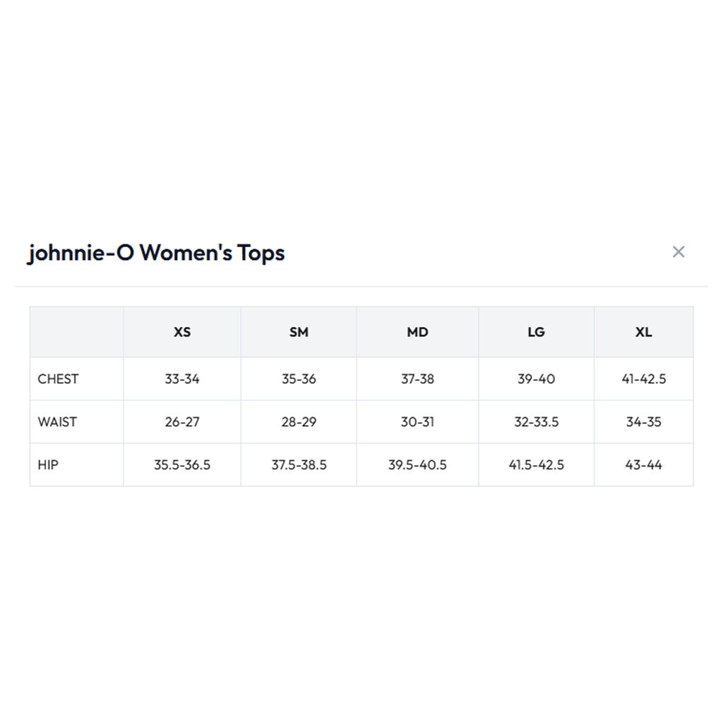 JOHNNIE-O - ELIZA PERFORMANCE 1/2 ZIP PULLOVER