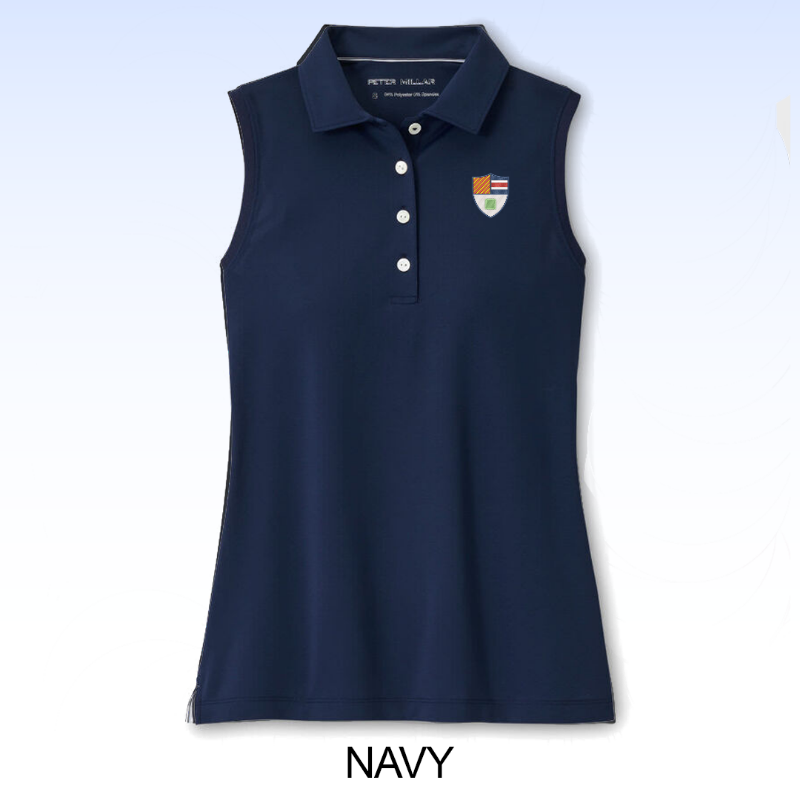 PETER MILLAR LADIES SPORT MESH SLEEVELESS BUTTON POLO