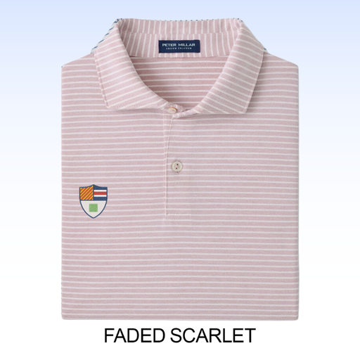 PETER MILLAR ALBATROSS STRIPE COTTON-BLEND PIQUÉ POLO